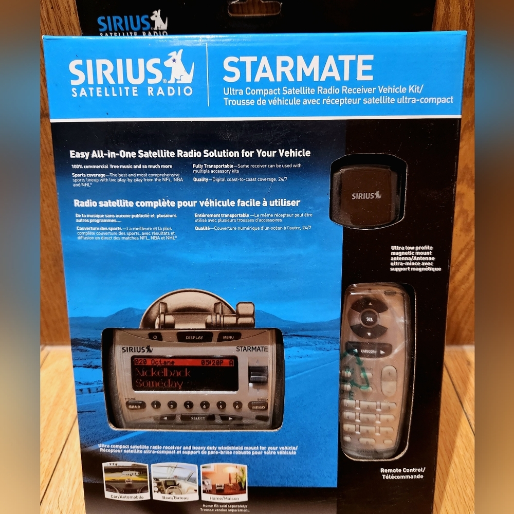 NWT SiriusXM "Starmate" Ultra Compact Satellite Radio Receiver Vehicle Kit